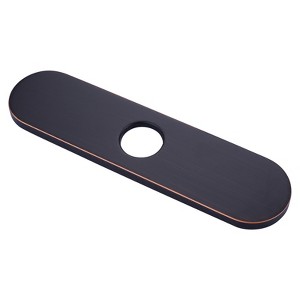 WOWOW 10 in. x 2.56 in. x 0.37 in. Stainless Steel Kitchen Sink Faucet Hole Cover Deck Plate - 1 of 4