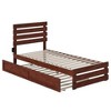 AFI Furnishings Oxford Twin Extra Long Bed with Footboard and USB Turbo Charger with Twin Extra Long Trundle in Walnut - 4 of 4