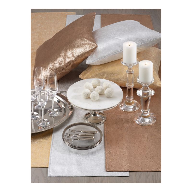 Gold Shimmer Solid Table Runner - Saro Lifestyle, 2 of 4