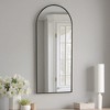 VYNXARIA 57"x20"/64"x25" Arched/Right Angle Full Length Mirror - Gold/Black Aluminum Frame, Freestanding. - 3 of 4