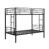 NicBex Twin over Twin Bunk Bed Metal Bed Frame with 2 Built-in Ladders and Full Length Guardrail, Space Saving, No Box Spring Required - 3 of 4