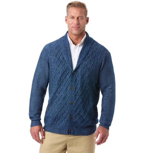 Big and tall shawl collar cardigan best sale