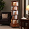 Mshliw 6-Tier Rotating Bookshelf with Drawer, 360° Spinning Narrow Corner Bookcase Storage Rack for Bedroom or Living Room - 2 of 4