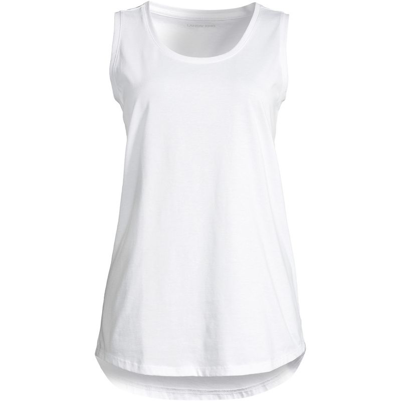 Lands' End Women's Supima Cotton Tunic Tank Top, 2 of 3