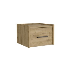 NicBex 13.8 inch Wide Floating Nightstand with 1 Drawer,Side Table with Black Handle,Bedside Table for Bedroom,Living Room - 1 of 4