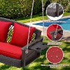 EROMMY Patio Hanging Swing Bench Chair with Cushions - 3 of 4