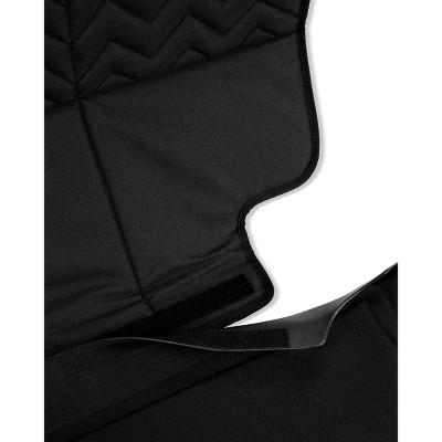 Black Faux Leather Car Seat Protector with Crumb Catcher