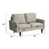 Linen Sofa Modern Couch Comfy Loveseat with Wooden Legs for Living Room, Bedroom, Office - 2 of 4