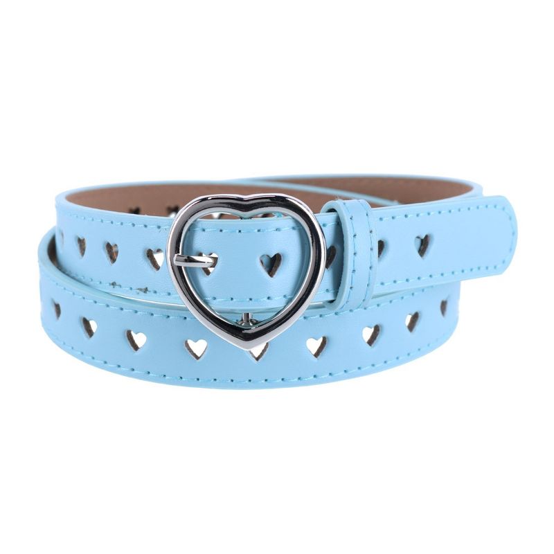 CTM Girls Love Heart Punched Hole Belt, 1 of 3