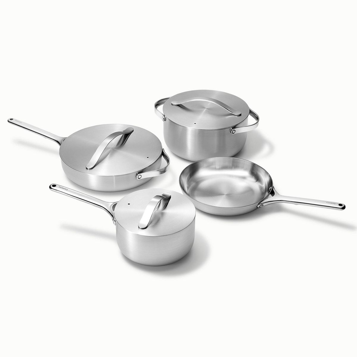 Caraway Home 12pc Stainless Steel Cookware Set: Lifetime Warranty, Induction Compatible, Includes Dutch Oven & Frying Pan