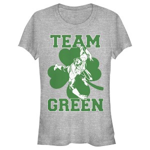 Juniors Womens Green Lantern St. Patrick's Day Team Green T-Shirt - 1 of 4