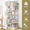 SUGIFT 6 Tier S-Shaped Bookshelf Storage Display Bookcase Decor Z-Shelf White - 4 of 4