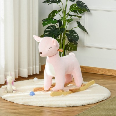 AZL1 Life Concept Rocking Horse, Plush Ride on Deer with Realistic ...