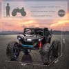 2 Seater Ride On UTV, 24V Battery Powered Car with Remote Control, Kids Electric Vehicle Load 200lb Side By Side Ride On Toy,17" EVA Tire, Black - 3 of 4