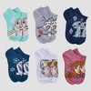 Girls' Frozen 6pk No Show Socks - Blue/Gray - 3 of 3