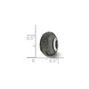 Black Bow Jewelry Grey w/Platinum Foil Ceramic & Sterling Silver Bead Charm, 14mm - 2 of 3
