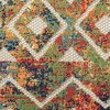 HomeRoots 2' X 3' Green Orange and Red Geometric Stain Resistant Indoor Outdoor Area Rug - 4 of 4