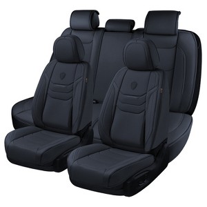 Coverado Faux Leather Car Seat Covers 5 Seats With Stylish Design - 1 of 4