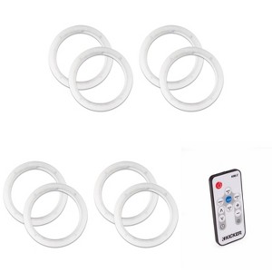 Kicker (4) 50KLSR65 6.5" Weather Proof Led Lighted Speaker Rings, 8 Total Rings & LED Remote Bundle - 1 of 4