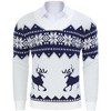 Coolmee Men's Christmas Sweater Ugly Knitted Xmas Sweaters Casual Snowflake Deer Pullover Knitwear - 3 of 4