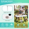 Tangkula Folding Ice Table with Drain 4 ft Portable Cooler with Removable Skirt No Assembly Fill and Chill Table for Food Drink Beverage White - 4 of 4