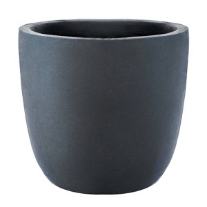 Rosemead Home & Garden, Inc. Concrete Outdoor Planter Pot Black 14"x14" - 1 of 4
