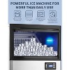 Acekool Commercial Ice Maker Machine, 130Lbs/24H with 27Lbs Storage Bin, Clear Ice Cubes & Automatic Cleaning for Restaurants and Home - 2 of 4