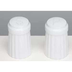 Omniware Simsbury Salt & Pepper Shaker Set, 6oz Stoneware Dispensers with Distinctive "S" & "P" Lids, Lead-Free Glaze, Dishwasher Safe - 1 of 2