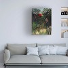 Canvas Wall Art - Pictufy  'Monkeys And Parrot In The Virgin Forest' Wall Art for Living Room, Bedroom, or Office Décor by Trademark Fine Art - 3 of 4