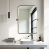 Lirago Adjustable Gold Framed Bathroom Mirror with Rotation Modern Vanity Wall Mirror for Bathroom Decor Set of 2 - 2 of 4