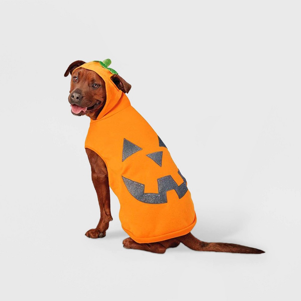 Reflective Halloween Jack-o'-lantern Pumpkin Hoodie Dog Costume - M - Hyde & EEK! Boutique™