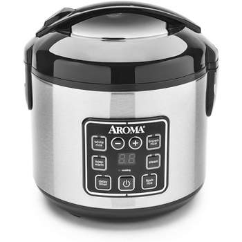 Aroma Housewares NutriWare 14-Cup (Cooked) Digital Rice Cooker and Food  Steamer, White