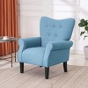 Erommy Mid Century Velvet Tufted Armchair, High Back Accent Chair - 2 of 4
