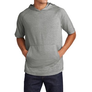 Mafoose Mens PosiCharge Tri-Blend Moisture Wicking Short Sleeve Comfort Hoodie - 1 of 4