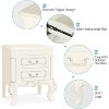 ORRD 2-Drawer Nightstand, White Bedside Table with Storage, Modern End Table for Bedroom - 4 of 4