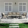 WestinTrends Avalon Outdoor 6-Piece Modular Sectional Patio Furniture Sofa Set, Gray/Beige - 2 of 4