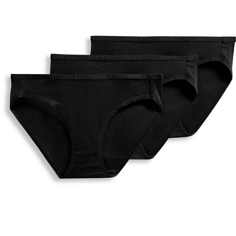 Jockey Women's Organic Cotton Stretch Logo Bikini - 3 Pack XL Black