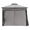 Maliang Outdoor Gazebo Tent with Double Roofs, Patio Gazebo with Mosquito Netting & Privacy Screens, for Backyard, Garden, Lawn - 4 of 4