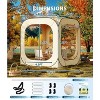 6X6 Ft All-Weather Pop Up Bubble Tent - Instant 2-3 Person Garden Dome Igloo with Rainproof, Windproof & Coldproof Design for Camping, Backyard - 3 of 4