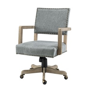 Debora Modern Task Chair Arm Chair for Living Room and Office Room  with Nailed Trims| KARAT HOME - 1 of 4