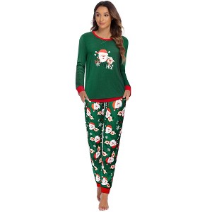 Ekouaer Pajamas For Women Comfy Long Sleeve Jogger Set Lounge Pjs Set With Pockets - 1 of 4