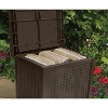 Resin Wicker Storage Seat 22 Gallon Suncast Target