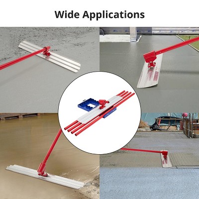 Round End Concrete Float Tool Cement Tool, Concrete Kit Bull Float with 4 Float Handle Bracket Concrete Tools Finishing