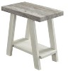 VYNXARIA Contemporary Two-Tone Wood Shelf Side Table in Weathered Gray and Beige - 4 of 4