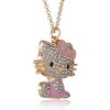 Sanrio Hello Kitty Crystal Pendant Necklace - Gold-Tone with Colorful Enamel Accents - 4 of 4