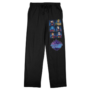 Guardians Of The Galaxy Vol. 3 All Chacters Men's Black Sleep Pajama Pants - 1 of 4