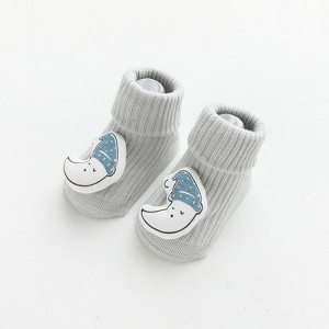 MyKids-USA Baby Cartoon 3D Doll Patched Pattern Non-Slip Floor Socks - 1 of 4