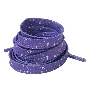 INSPIRE CHIC Flat Colorful Speckled Ink Shoestring Print Shoe Laces for Sneakers 2 Pairs - 1 of 4