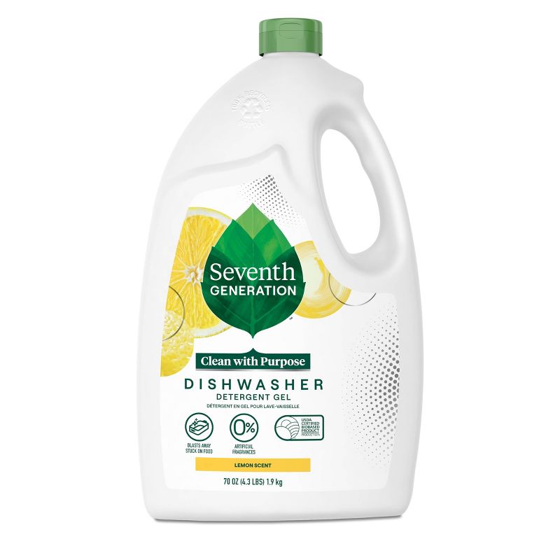 Seventh Generation Lemon Natural Dishwasher Detergent Gel - 70oz, 3 of 9