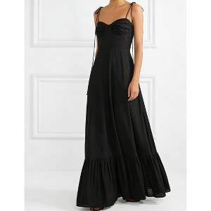 green house of harlow dress Black Flowy A Line Sweetheart Neck Wedding Gown Soft Tulle Halloween Wedding Dress AWD2012 main image 0